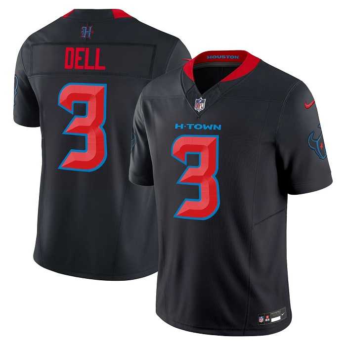 Mens Houston Texans #3 Tank Dell Navy 2024 2nd Alternate F.U.S.E Vapor Football Stitched Jersey Dzhi->->NFL Jersey